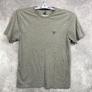 Volcom T-Shirt Mens Medium Gray Short Sleeve Logo Skater Casual Outdoors